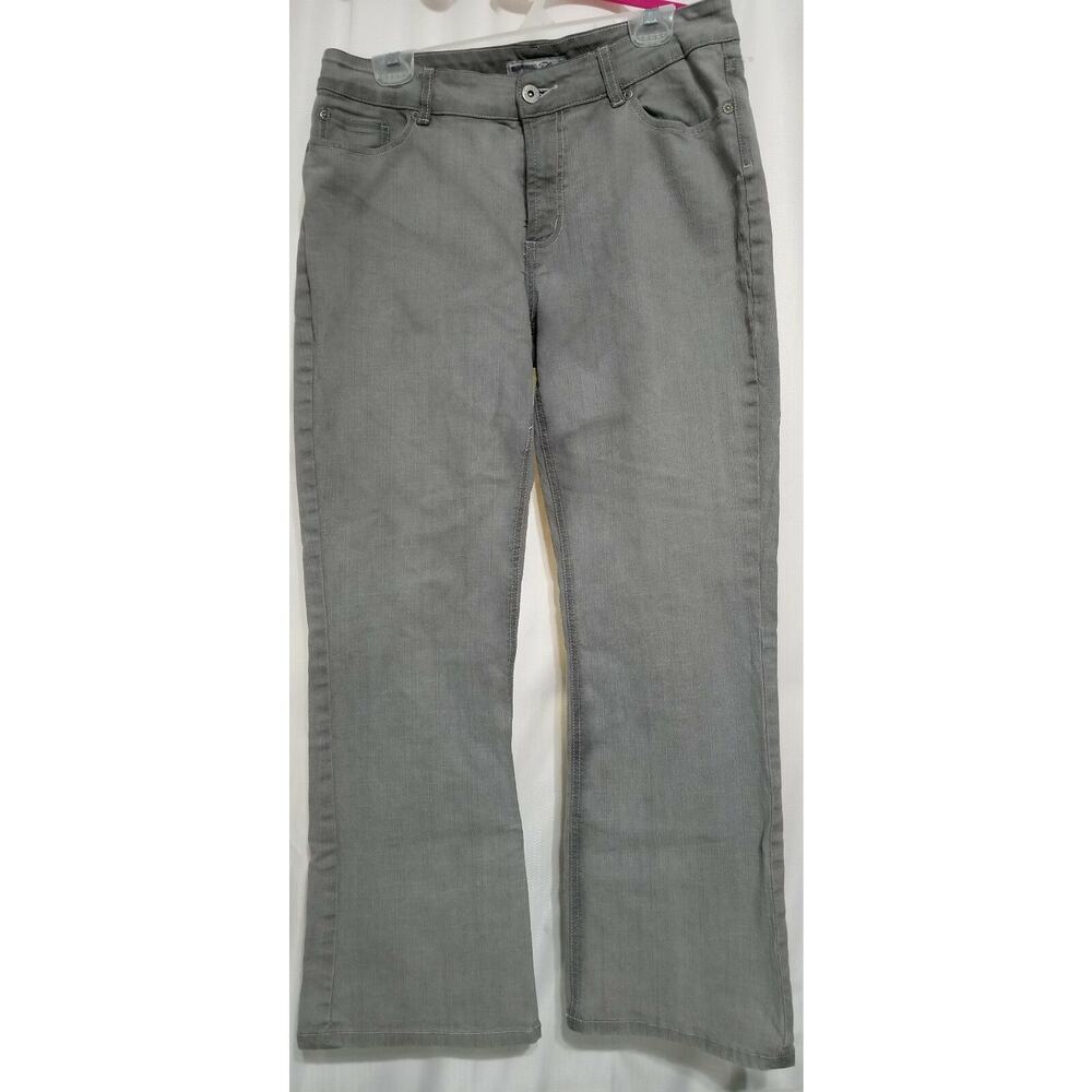 Women's Chico's Platinum Charm MS Denim Gray Jeans Size 2 Short (Size 12)
